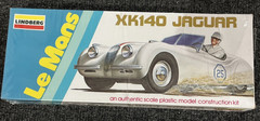 New, Unassembled, Vintage Le Mans Lindberg XK140 Jag Jaguar Yellow Model Kit