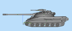 3D printed 1/72/35 Soviet Object 279 tank model kit