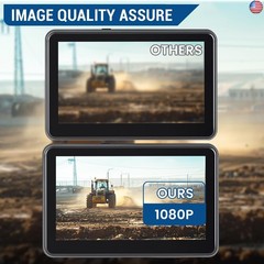 AHD1080P Wired Backup Camera with 7” Touch Screen Monitor, Rear View Camera