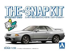 Aoshima 1/32 NISSAN Skyline R32 GT-R Plastic Model Kit -SILVER-