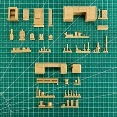 1/35 Scale Die-Cast Resin Model Assembled Kit Workshop Drill Press, Workbench…