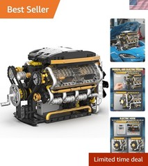 Karei V8 Engine Building Set – 1065 PCS Model Kit with Electric & Manual Modes