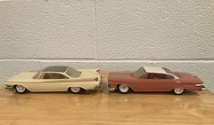1960 Desoto and 1961 Plymouth Dealership Promotional Plastic Models