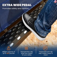 6 inches Running Boards Side Step Compatible for 19-24 Chevy Silverado/GMC