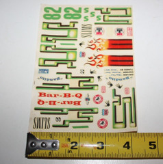 AMT Model Kit Decal Sheet 3-in-1 Bar-B-Q KD-7 6322 – Unused Original Vintage