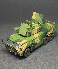 China PLA 1:72 HQ-17A Air Defense Missile System Tricolor Camouflage Resin Model