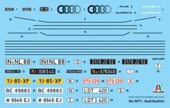 Italeri 1/24 Audi Quattro Japanese bilingual supplementary manual included plast
