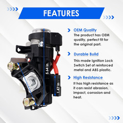 81905-D3080 Ignition Lock Switch Assembly with 2 Keys, Ignition Lock Housing & C
