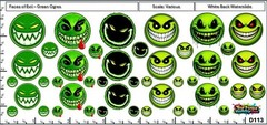 Green Faces of Evil – 1:24 Scale Waterslide Decals