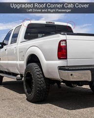 2Pcs Roof Corner Cab Covers Molding Trim Upgraded Sealed Fit for Ford F-250 F-35