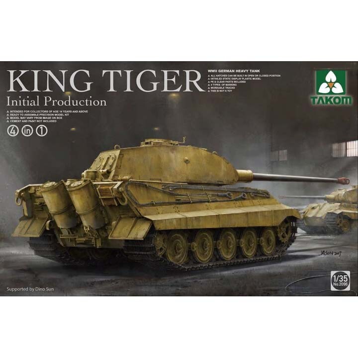 Takom #2096 1/35 WWII German heavy tank King Tiger(Porsche Turret) Initial Ver.