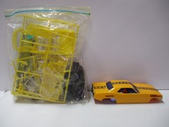 Vintage Plastic Model Parts Lot with Snake Funny Car and 1986 Corvette Indy Pace