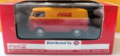 COCA-COLA 1:43-scale 1962 VOLKSWAGEN VW BUS PANEL VAN DIECAST *NEW* RED YELLOW M