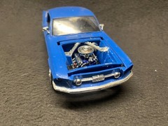 AMT ’67 Ford Mustang GT Model 1/25 Built Kit Muscle Car Detailed Blue 4 Speed