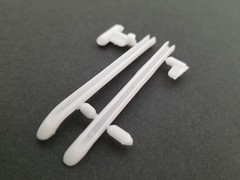 1966 Malibu SS EXHAUST SIDE PIPES for Revell Monogram 1:24 Model 66 Chevelle