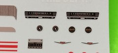 1959 Cadillac Ambulance 1/25 AMT Decal Sheet Dash Cluster Gauges City Of Troy MI