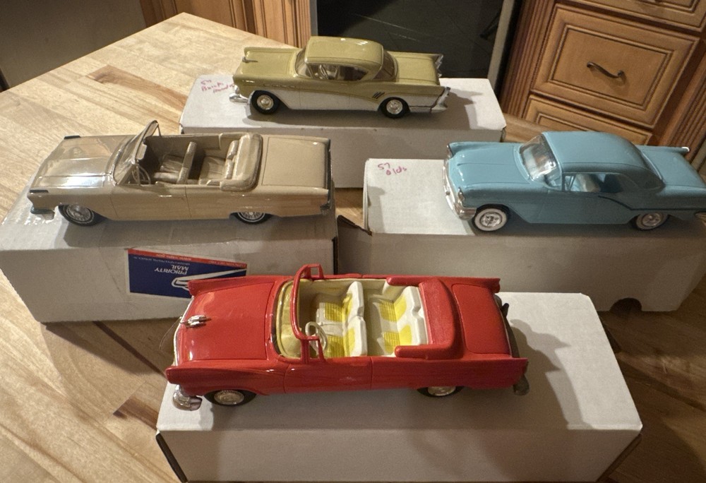 4 Promo Cars 57 Olds,63 Ford Galaxy,57 Buick Rd Master,56 Ford Sunliner Conv
