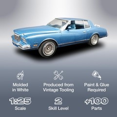 1 25 Scale 1980 Monte Carlo Model Kit Custom Build with Bonus Chopper Trailer