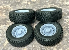 1/24 Scale: 18-Inch “Off-Road Chevy Truck Rally 2” Wheels W/ Mud Tires; Resin