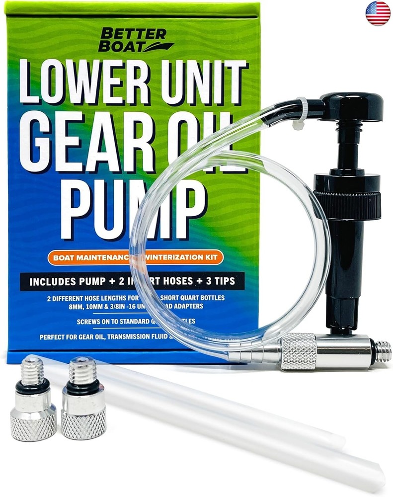 Lower Unit Gear Oil Pump, Quart Bottle Lube Transfer, Marine Transmission