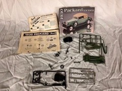 Plastic model car kit lot – Packard, Ford (see description / photos)!