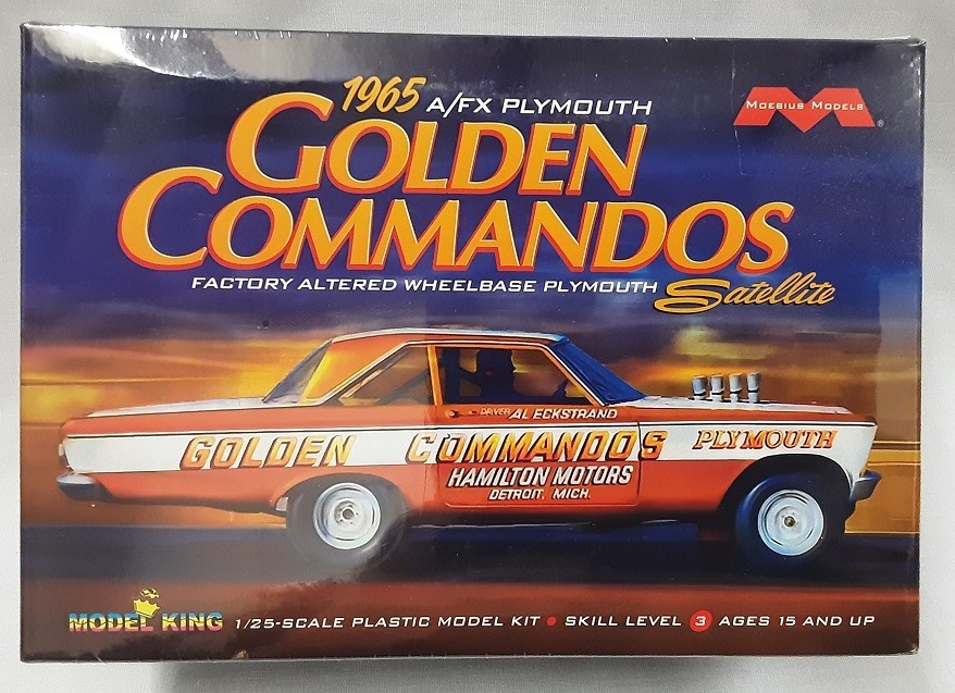 Moebius Model King 1965 Plymouth afx Golden Commandoes 1/25 Plastic Model #1237