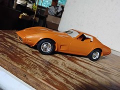 1974 454 Metallic Orange CORVETTE Sting Ray w BOX Promo Dealer CHEVY Model