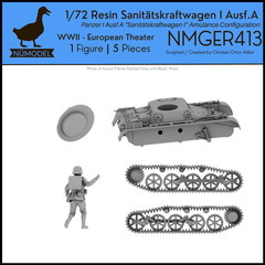 NUMODEL NMGER413 | 1/72 Resin WWII Sanitatspanzer I Ausf A Light Ambulance Tank