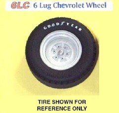 #6LC – 1950’s/1960’s Six Lug Chevy 7.5 Wide Wheels – PPP – 1/25 Model Kit – LQQK