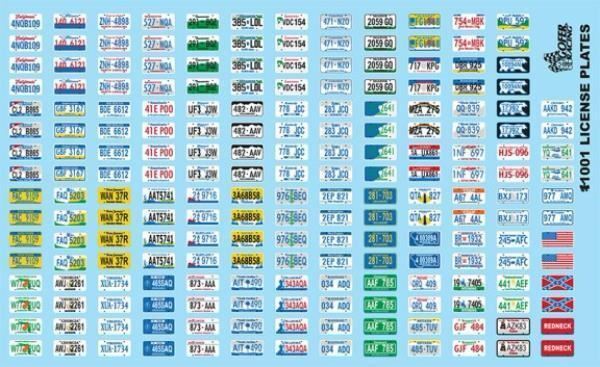 Gofer Racing 11001 x 1/24-1/25 License Plates