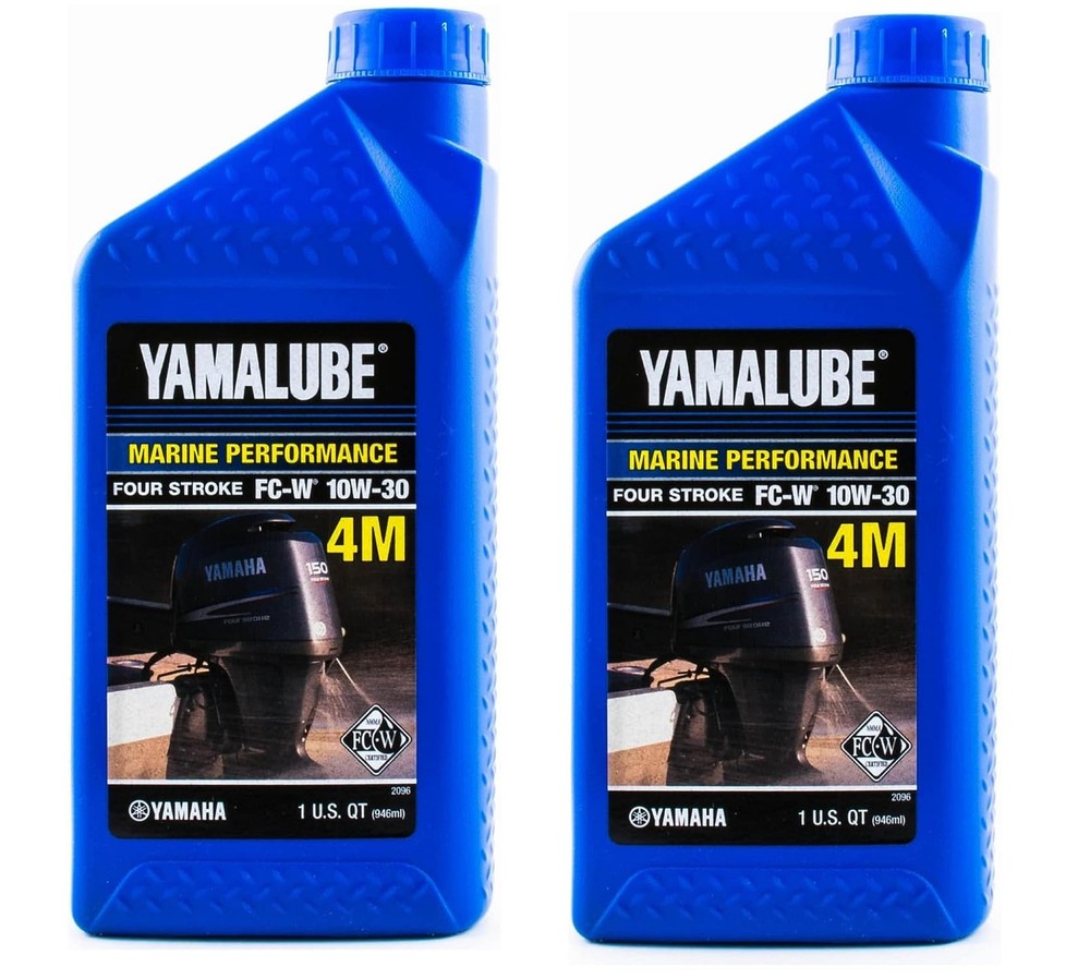 Yamaha Yamalube Marine 4M Mineral Based 4-Stroke Outboard Engine Oil – 2 Quarts