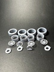 1:24, 1/25 Scale resin 3d Printed Wheel Set For Scale Modeling