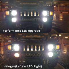 Alla Lighting Premium 80W 5201 DRL PS19W 5202 LED Fog Lights Bulbs Upgrade, 6000