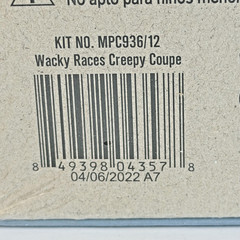MPC Wacky Races Creepy Coupe 1/25 Scale Build & Play Model Kit Figures MPC936/12