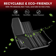 Floor Mats for Toyota Tundra 2014-2021 Crewmax Cab, All Weather Custom Fit Floor