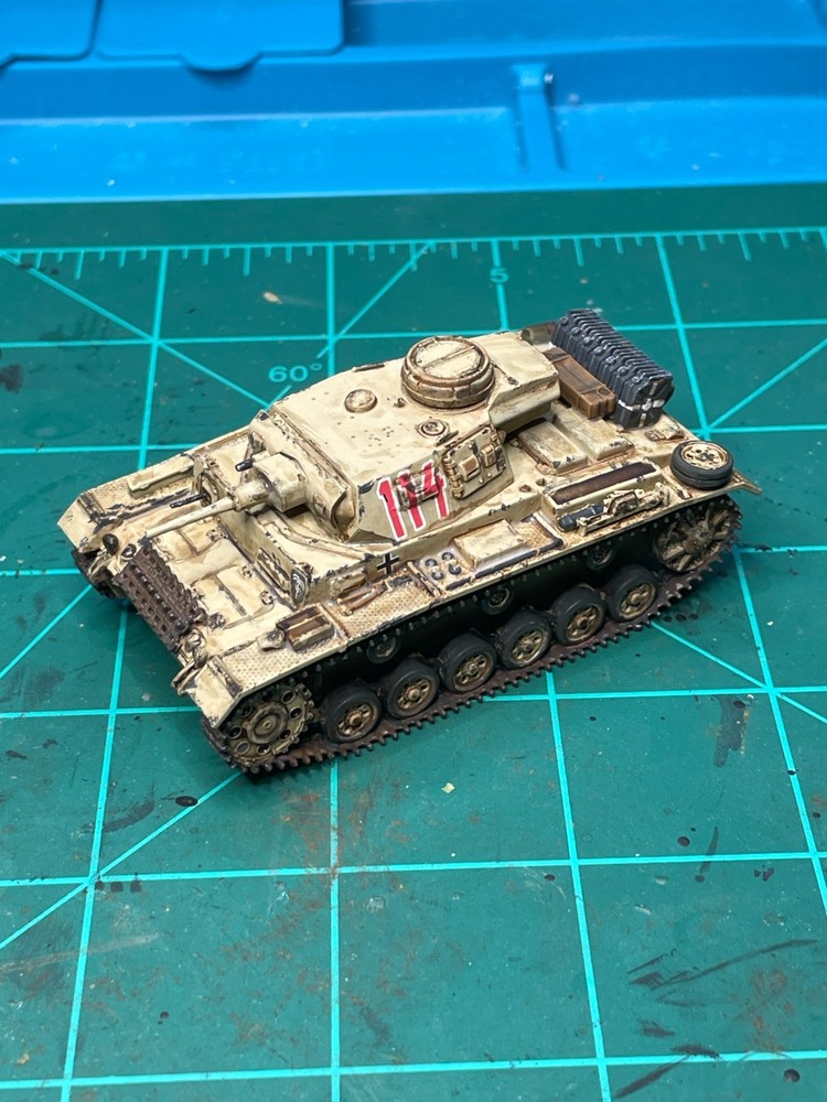 PRO BUILT & Painted 1/72 German Panzer III Ausf G Tank Afrika Korp Wargame model
