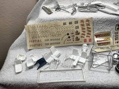 AMT Kitbash 1/25 1960s Model Car Junkyard Parts Lot Chrome Wheels Motor Bumpers