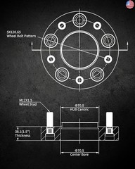 EVIL ENERGY 5×4.75 Wheel Spacers 1.5 inch Compatible with Chevy S10 1982-2004,