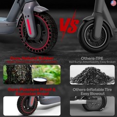 HAONAIMO 10″ x 2.5 Solid E Scooter Tires – ?Replacement Rubber Wheels
