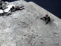 1/35 Scale Military Diorama Base Terrain Display Model Soldiers Figures Diecast