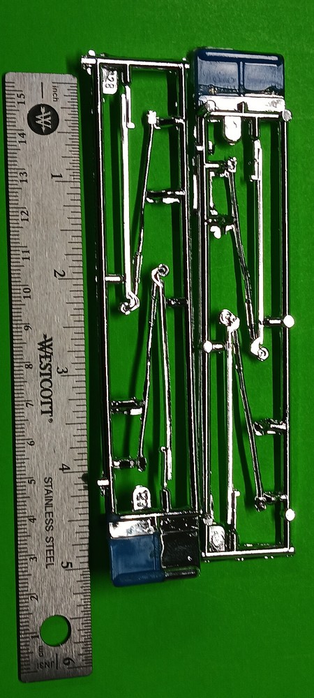 2x Chrome Wheelie Bars Pro Mod Street Drag Car 1/25 AMT 66 1966 Chevy Nova SS