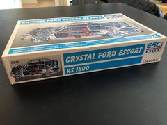 ESCI/ERTL Cystal Ford Ecort RS 1800 Rally Car 1/24 Kit, New, Parts Sealed in Box