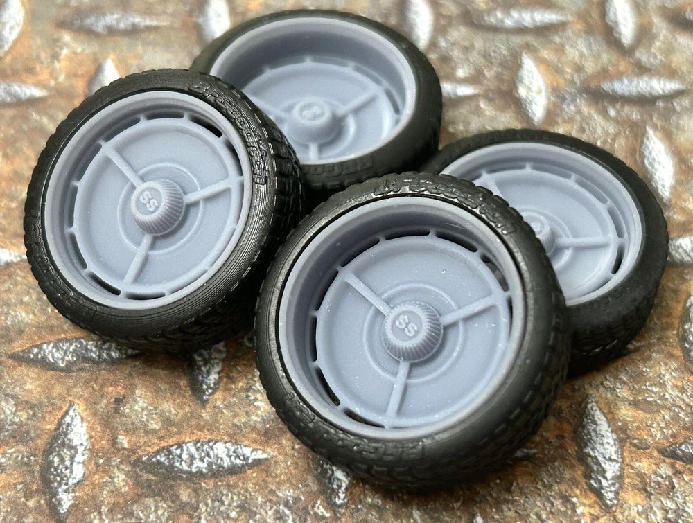 Resin 21/20-inch “1964 Impala” Wheels and Tires 1/24 1/25 scale