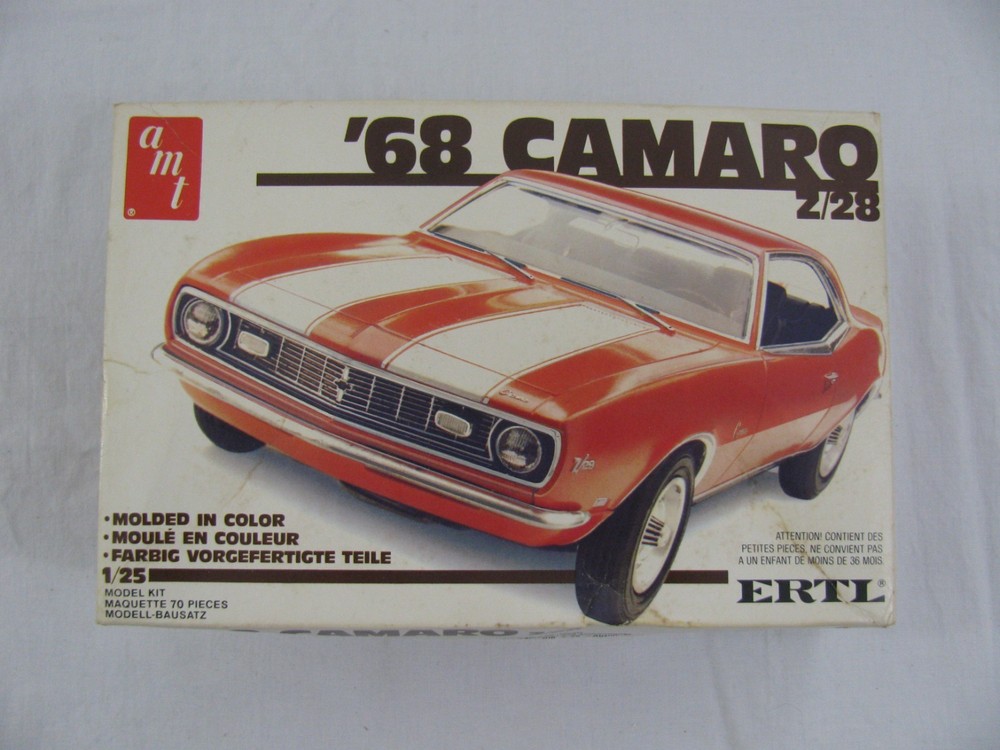 1981 AMT Ertl 1/25 Orange 1968 Chevrolet Camaro Z28 Model Car Kit #6559 New!