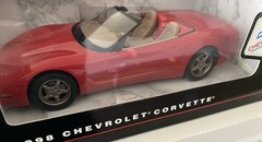1998 Chevrolet Corvette Convertible Dealer Promo Model Car Red/Tan New In Box