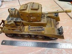 Handmade Metal Light Tank For Action Figures Or Man Cave Very Cool 11″x5.5″