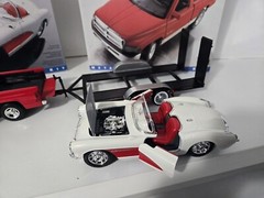 Testers 1-24 Dodge Ram. 57 Corvette Convertible & Trailer Metal Newly Built Nice