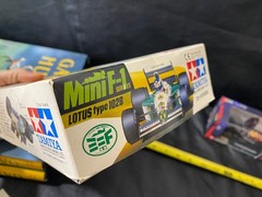 Tamiya Mini F1 Lotus Type 102B rare model kit 1/28 Item 28001 w/ Burago Red Bull