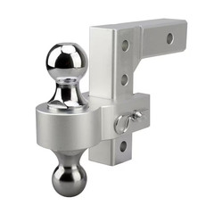 12,500 Lbs. Capacity 4 In. Drop Adjustable Trailer Hitch with Dual Stainless-Ste