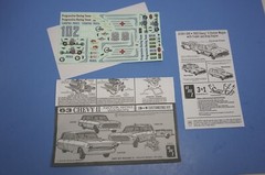 AMT 1963 Chevy II Nova 400 Wagon, Decals and Instructions 1/25 Scale
